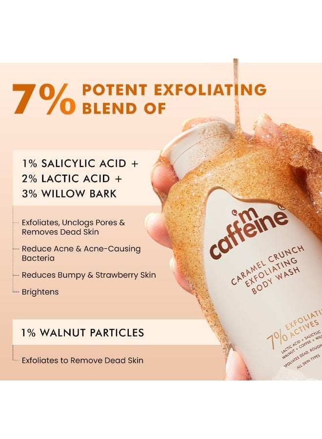 إم كافيين غسول الجسم المقشر والمزيل للتصبغات من إم كافيين (عبوة من قطعتين) | غسول الجسم بنكهة الجوافة والكراميل المقرمش (300 مل × 2) | غني بالنياسيناميد وحمض الساليسيليك وحمض اللاكتيك | يفتح البشرة ويوحد لونها | يقلل من حب الشباب في الجسم | هدية مثالية للرجال والنساء في عيد الميلاد | سلة هدايا عيد الميلاد - Image 3